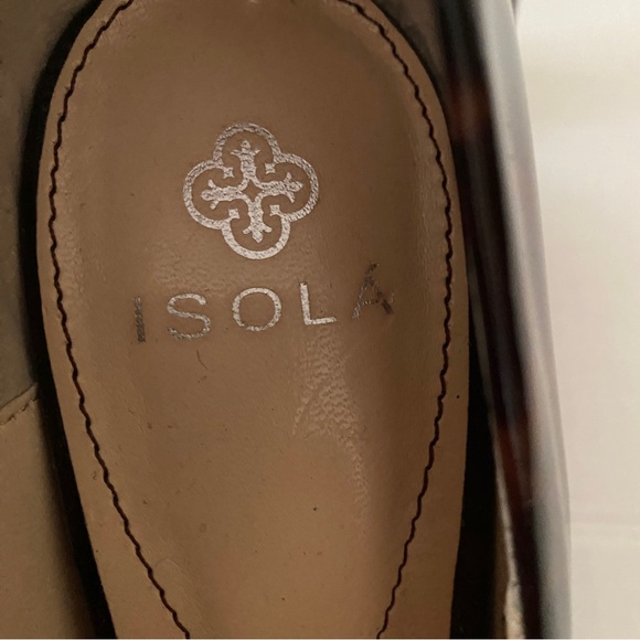 Idols Patent Faux Leather Elena Cinnamon Tortoise Round Toe BlockHeel Shoes 10 - Picture 4 of 12